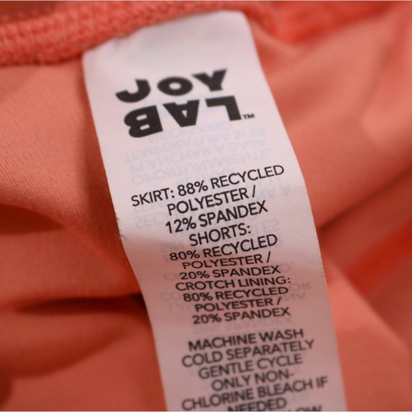 Women's High-Rise Ruffled Skort Skirt Joy Lab JoyLab Peach Orange Size XSmall - Picture 10 of 10